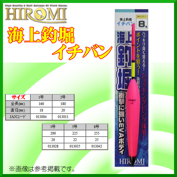 送料無料 ヒロミ産業 海上釣堀イチバン 8号 ウキ ライン